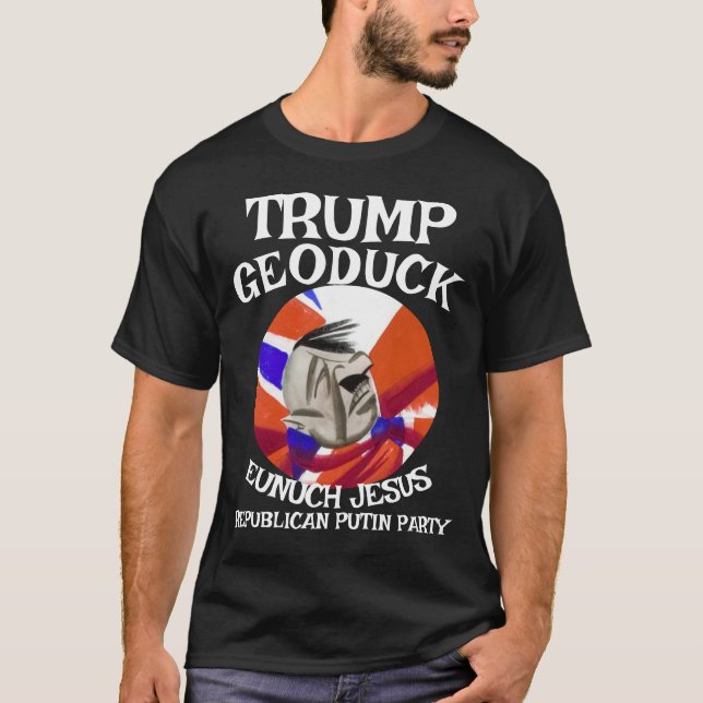 T-shirt Trump Geoduck Eunuch Jesus Parti républicain Pee (Devant)