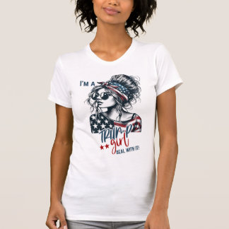 T-shirt Trump Girl Messy Bun