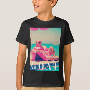 T-shirt Trump Goat été 2024 Retro Funny Rose Donald Tru