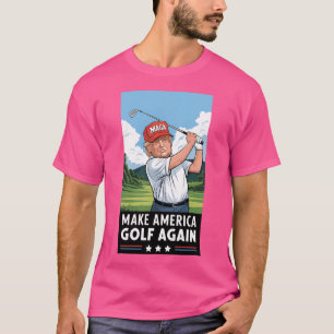 T-shirt Trump Golf avec Maga Casquette Faire America Golf