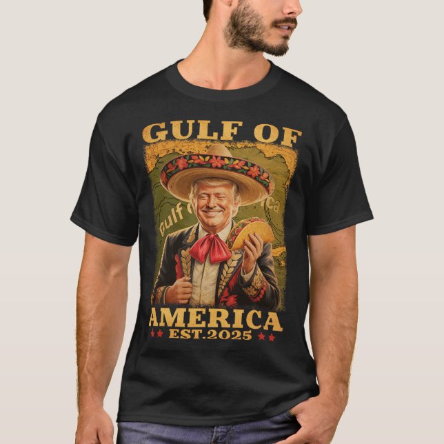 T-shirt Trump Golfe des États-Unis Amérique 2025 Trump Mer (Devant)
