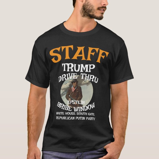 T-shirt Trump Hegseth Drive Thru Fichier EPSTEIN Pot-de-Vi (Devant)
