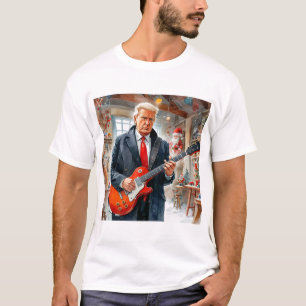 T-shirt Trump Jouer Guitare électrique SANTA CLAUS atelier