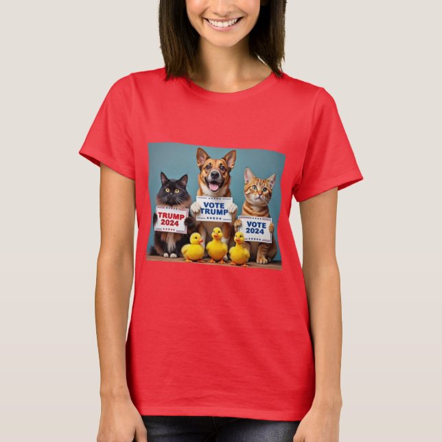 T-shirt Trump Kitties, Doggy, Duckies (Devant)