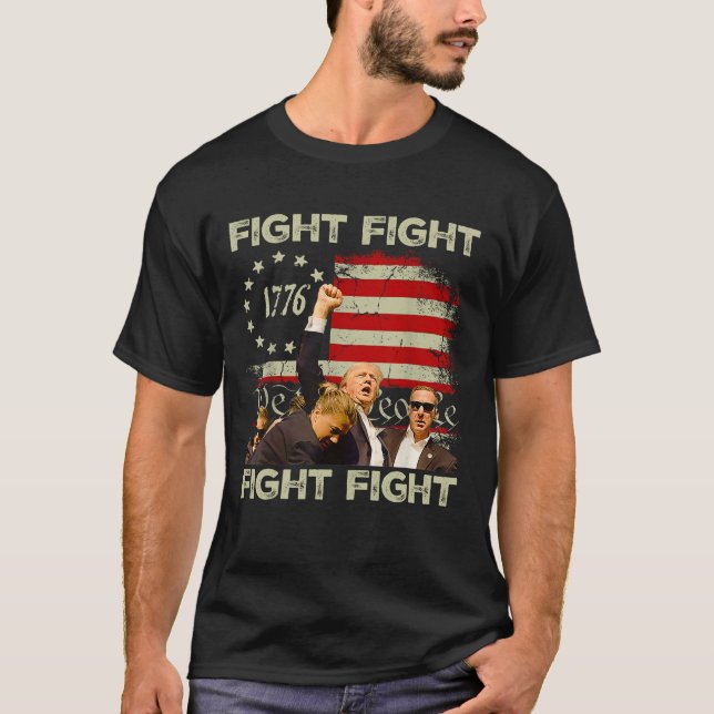 T-shirt Trump Luttez Luttez Luttez Trump Signale aux Améri (Devant)