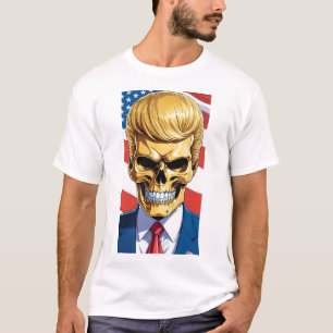T-shirt Trump MAGA 2024 Crâne d'or