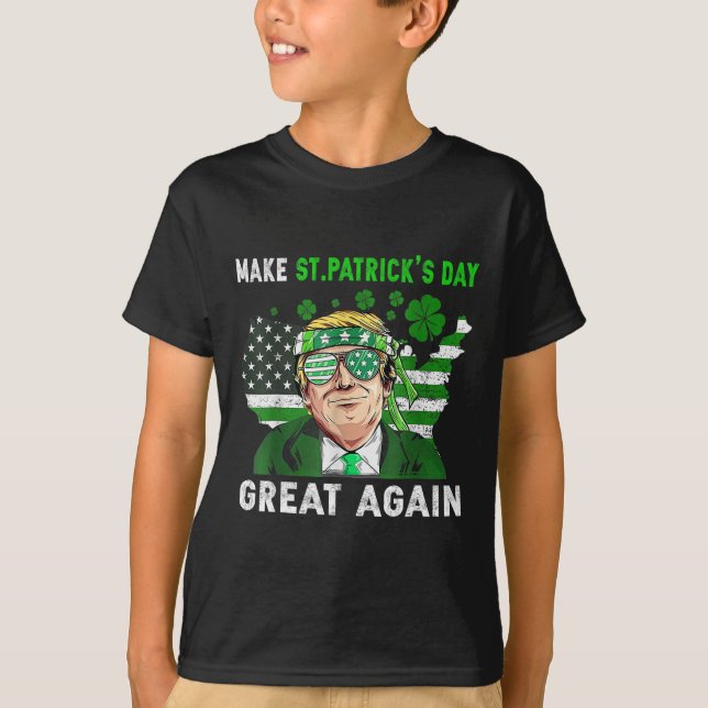 T-shirt Trump Make St Patricks Day Great Again Funny Trump (Devant)
