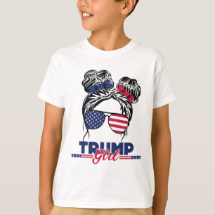 T-shirt Trump Maman Jour d'investiture 2025 Messy Bun Amer