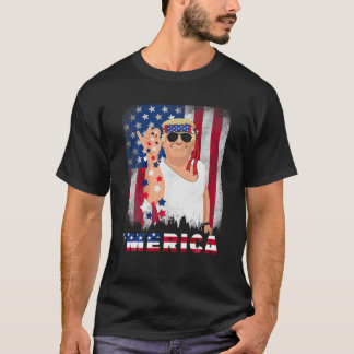 T-shirt Trump Merica Bae Salt Parsemer le drapeau américai