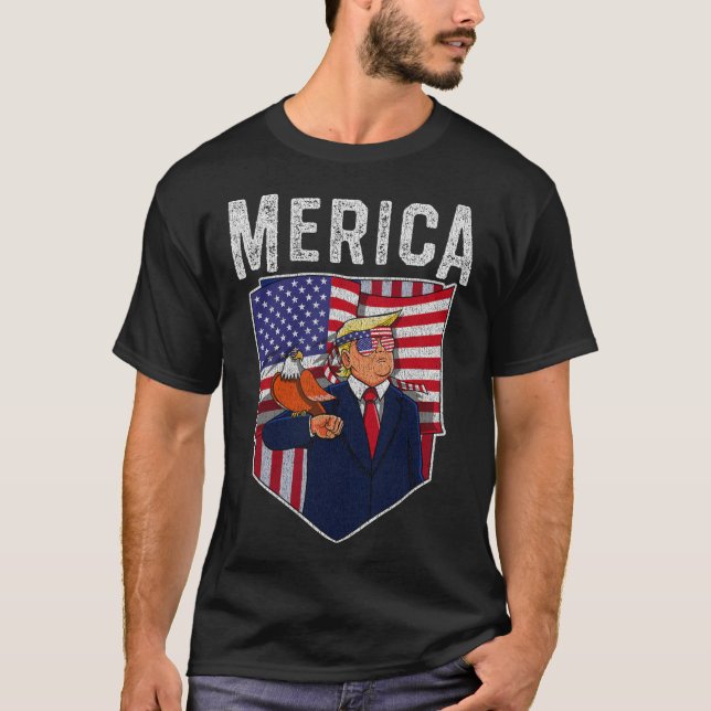 T-shirt Trump Merica Men Women Election Gop Murica 4th Of  (Devant)