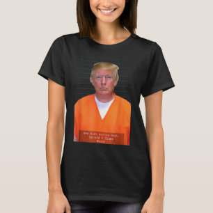 T-shirt Trump Mug Shot Range Jumpsuit Parodie Derrière Les