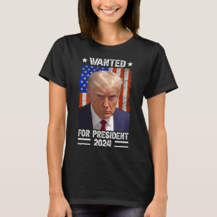 T-shirt Trump Mug Tiré Recherché Aux États-Unis Président 