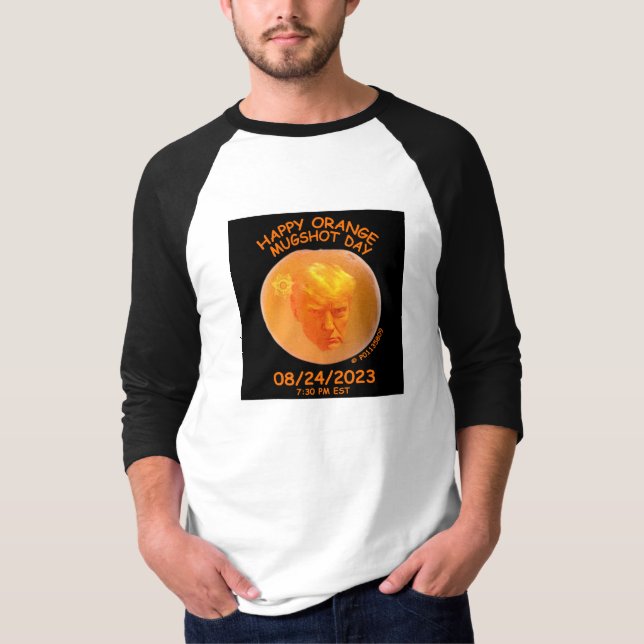 T-shirt Trump Mugshot avec date sur un baseball (Devant)