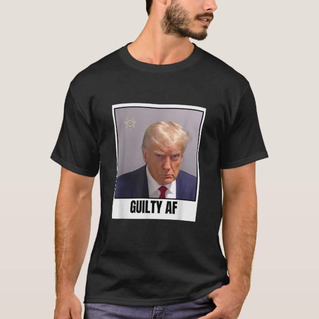 T-shirt Trump Mugshot Coupable Trump Mug Shot T (Devant)
