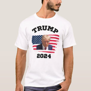 T-shirt Trump Mugshot - Trump 2024 Mugshot Conservateur