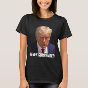 T-shirt Trump Mushot Ne jamais abandonner les hommes femme