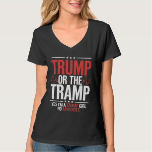 T-shirt Trump ou Tramp Patriot Trump Girl No excuses