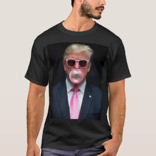 T-shirt Trump Pink Bubble Gum Président 47 USA