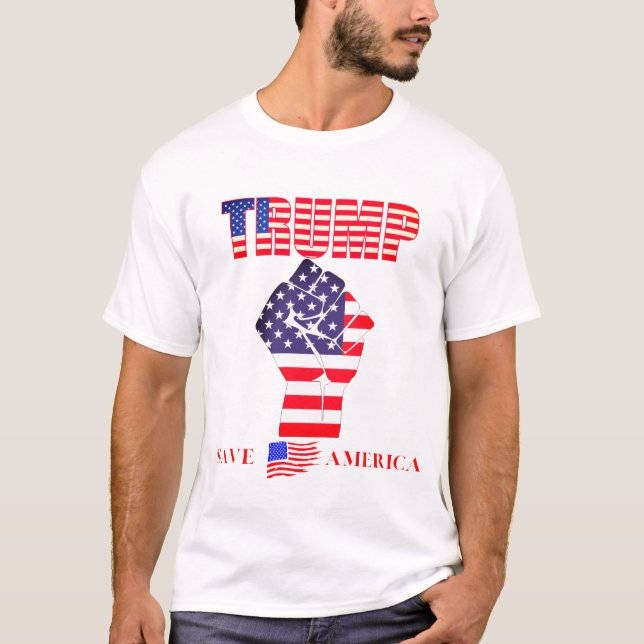 T-shirt Trump Poing dans l'Amérique de l'air Guerre civile (Devant)