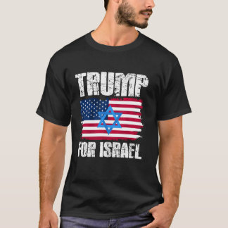 T-shirt Trump Pour Israël Les Juifs Républicains Donald Tr