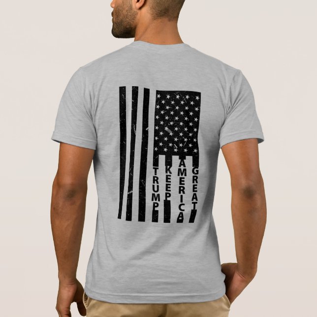 T-shirt Trump pour le président 2020 Gardez l'Amérique gra (Dos)
