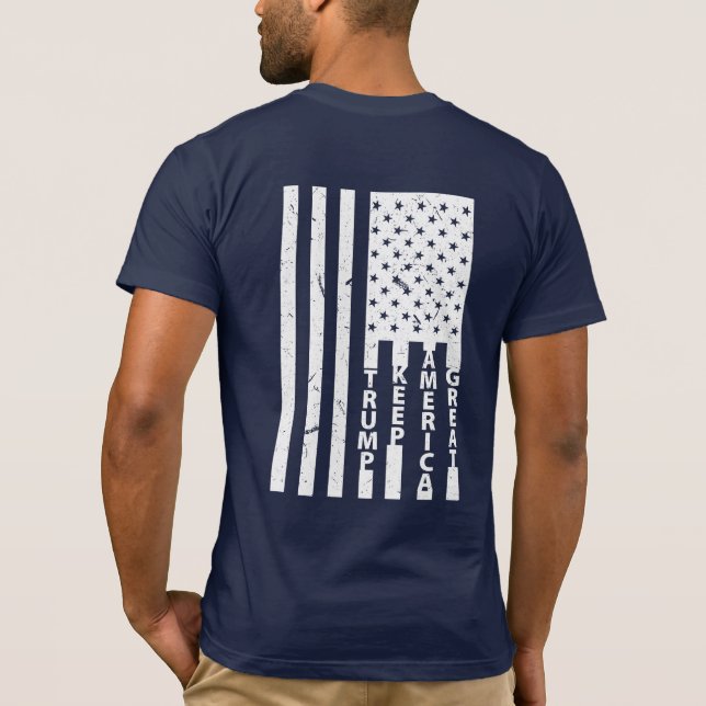 T-shirt Trump pour le président 2020 Gardez l'Amérique gra (Dos)