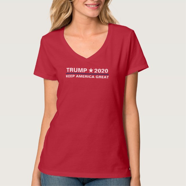 T-shirt Trump pour le président 2020 Gardez l'Amérique gra (Devant)