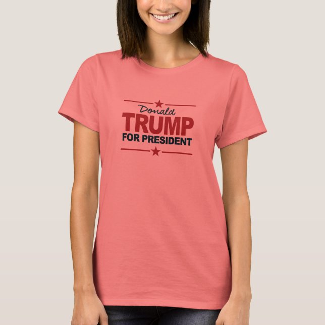 T-shirt Trump Pour Président 2016 Signature (Devant)