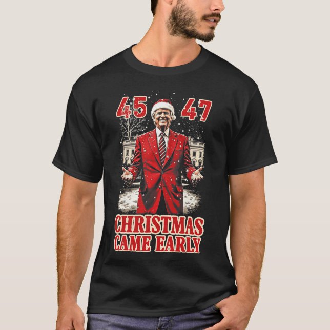 T-shirt Trump Présent Drôle En Début 2024 (Devant)