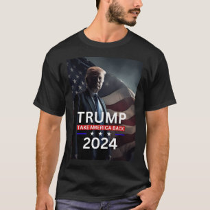 T-shirt Trump Ramène L'Amérique À Donald Et À Un Drapeau M
