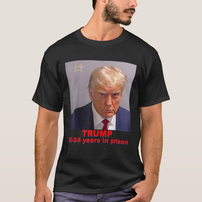 T-shirt Trump réel Mugshot amusant Trump 20 24 ans à Paris (Devant)
