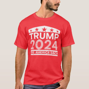 T-shirt Trump Reprendre l'Amérique 2024 États-Unis Drapeau