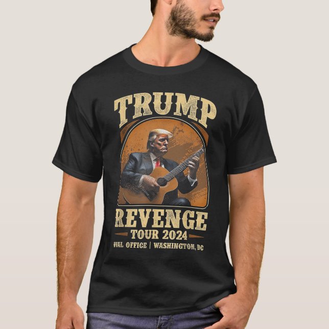 T-shirt Trump Revenge Tour 2024 Drapeau américain patrioti (Devant)