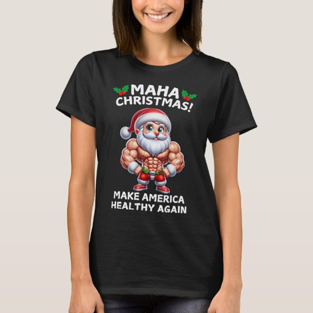 T-shirt Trump Rfk Jr Christmas Père Noël Maha Christmas Ho (Devant)