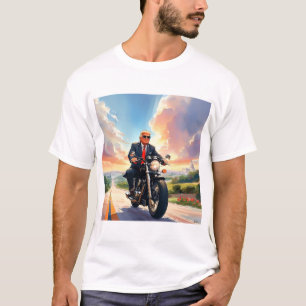 T-shirt Trump Riding Motorcycle US Capitol Washington DC