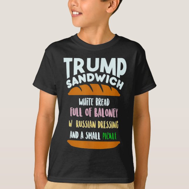 T-shirt Trump Sandwich Small Picker Politique Sarcasme (Devant)