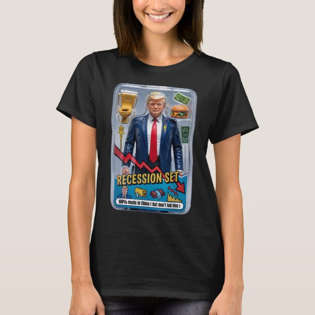 T-shirt Trump Satire Survié Récession Box Set Action Fig (Devant)