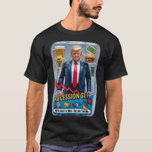T-shirt Trump Satire Survié Récession Box Set Action Fig