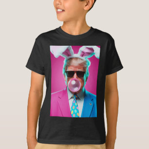 T-shirt Trump soufflant du chewing-gum politique républica