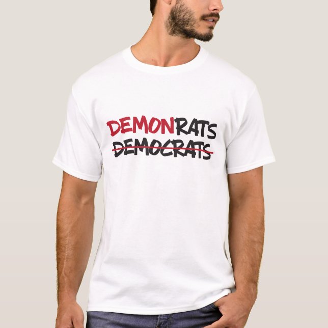 T-shirt Trump soutient les anti-démocrates DemonRats T-Shi (Devant)