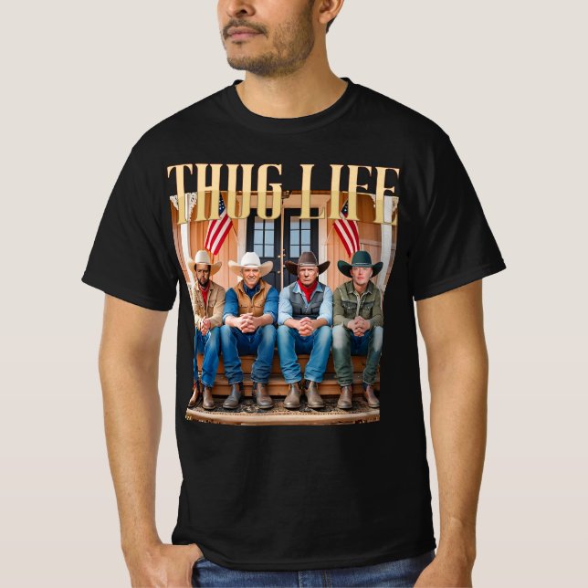 T-shirt Trump Squad Kennedy Vance Elon Thug Life (Devant)