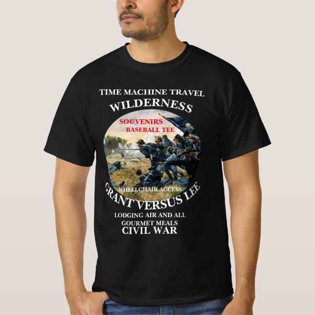 T-SHIRT TRUMP TEMPS MACHINE VOYAGE BATAILLE WILDERNESS (Devant)