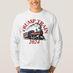 T-shirt Trump Train 2024 Long Sleeve