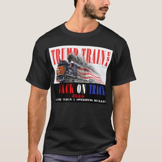 T-shirt Trump Train 2024 - Plus rapide qu'une balle de vit (Devant)