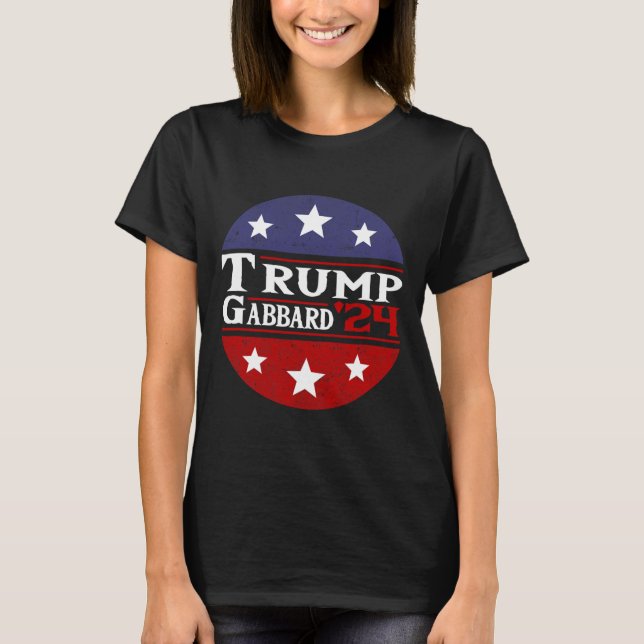 T-shirt Trump Tulsi Gabbard 2024 Drapeau conservateur amér (Devant)