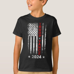 T-shirt Trump Vance 2024 - Drapeau américain Vintage - Rep