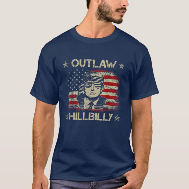 T-shirt Trump Vance 2024 J.D. Vance Outlaw Hillbilly (Devant)