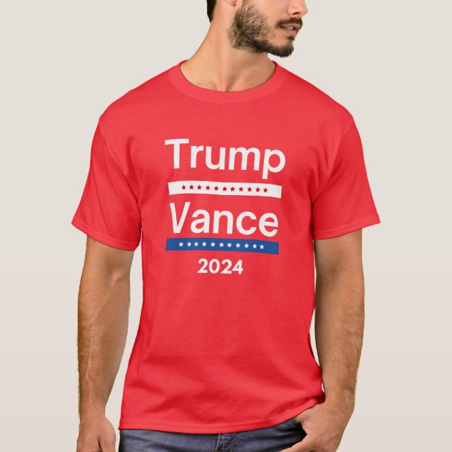 T-shirt Trump Vance 2024 Pour Président VP USA Election (Devant)