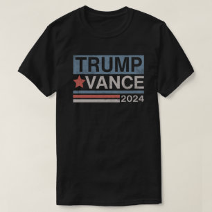 T-shirt Trump Vance 2024 Retro Stripe Trump