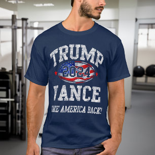 T-shirt Trump Vance 2024 Vintage Varsity Donald Trump 24